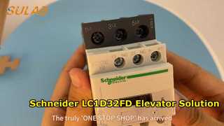Schneider LC1D32FD Contator de potência de 3 polos 32A 110VDC Bobina 1NO + 1NC Aux para gabinete de controle de elevador S