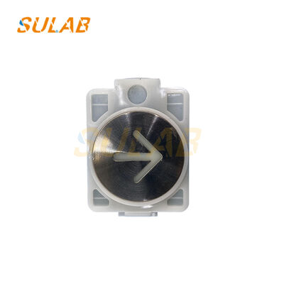 Mitsubishi Elevator Push Button with Orange LED Backlight ABS Engineering Plastic Shell and 400,000 Presses Lifespan for COP LOP Call Station