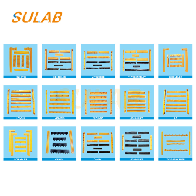 SULAB Plastic Yellow Escalator Step Edge Strip and Black Tread Strips Model XAA455K1 for Safety Warning