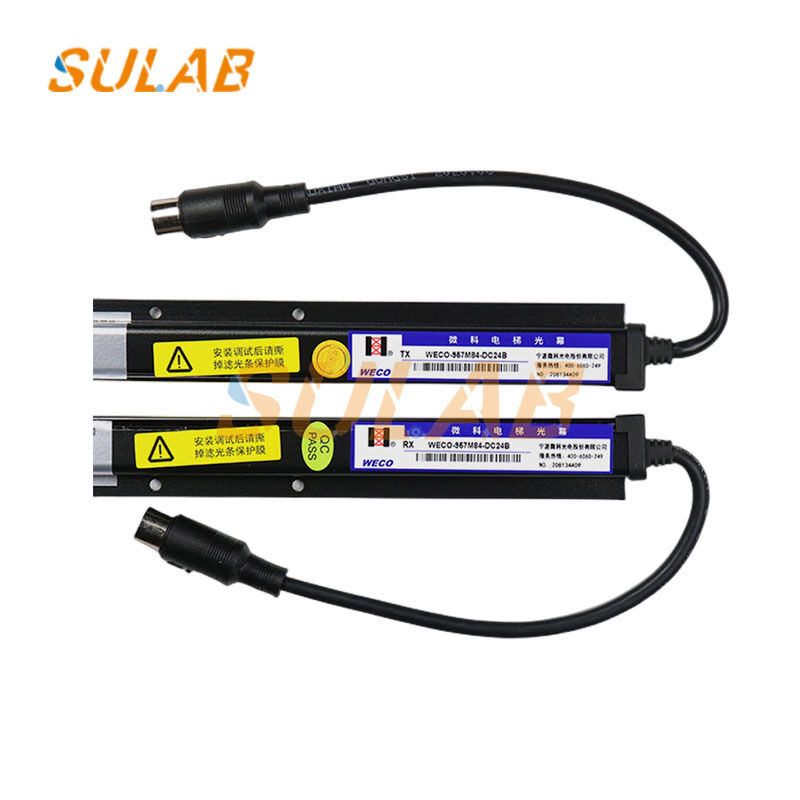 WECO-957M84-DC24B Universal Infrared Light Curtain DC24V Anti-Pinch Elevator Door Safety Sensor Photocell Transmitter & Receiver