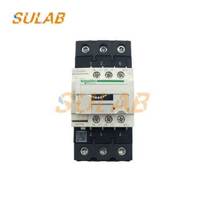 Contactor Schneider Electric DC LC1D65AFD com bobina de comando de corrente nominal de 65A 110VDC e contatos 3NO + 1NO + 1NC para elevadores