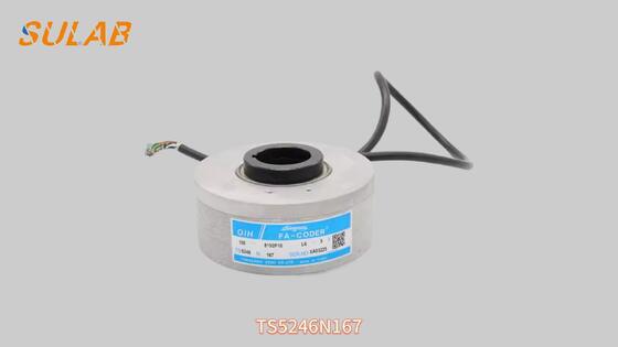 Tamagawa TS5246N167 Encoder rotativo de eixo oco com 8192 pulsos por revolução e fonte de alimentação DC 5V para motor de tração PMSM de elevador